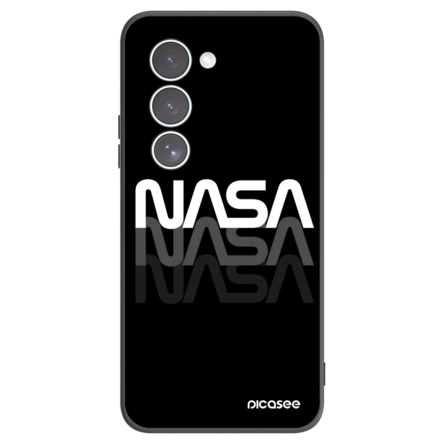 Picasee silikonowe czarne etui na Xiaomi Redmi 15 5G - NASA Triple