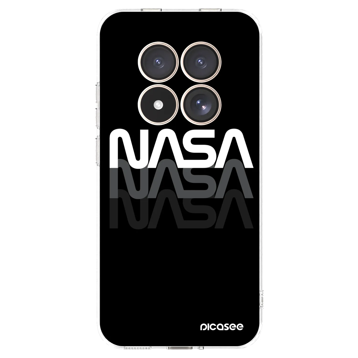 Picasee silikonowe przeźroczyste etui na Xiaomi Redmi Note 15 Pro 4G - NASA Triple