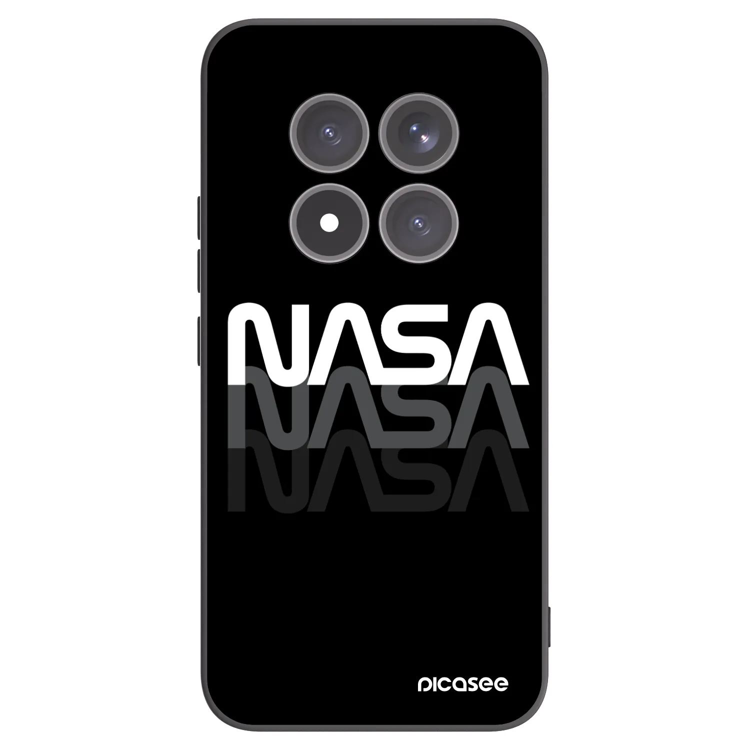 Picasee silikonowe czarne etui na Xiaomi Redmi Note 15 Pro+ - NASA Triple