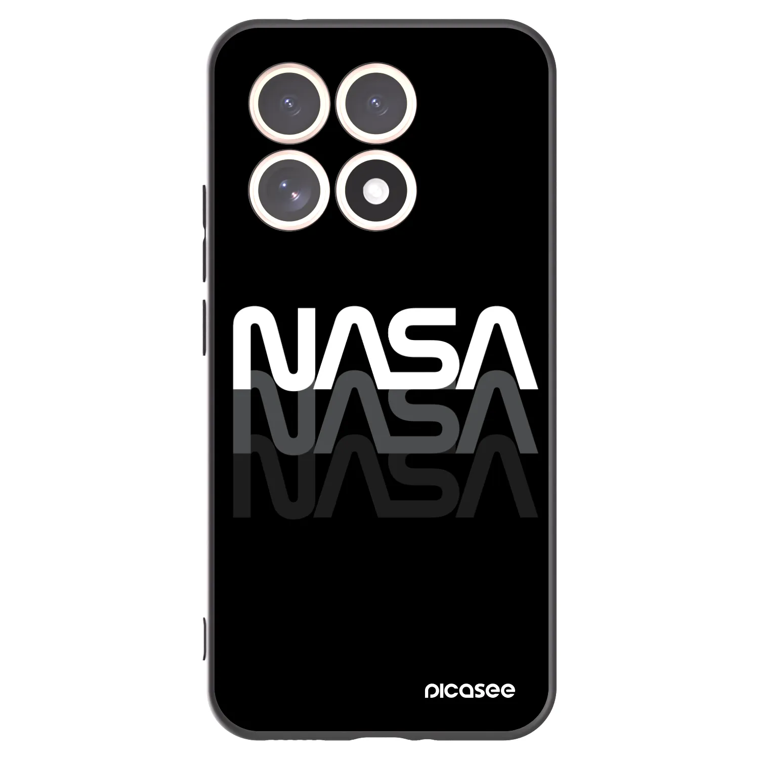 Picasee silikonowe czarne etui na Xiaomi 15T - NASA Triple