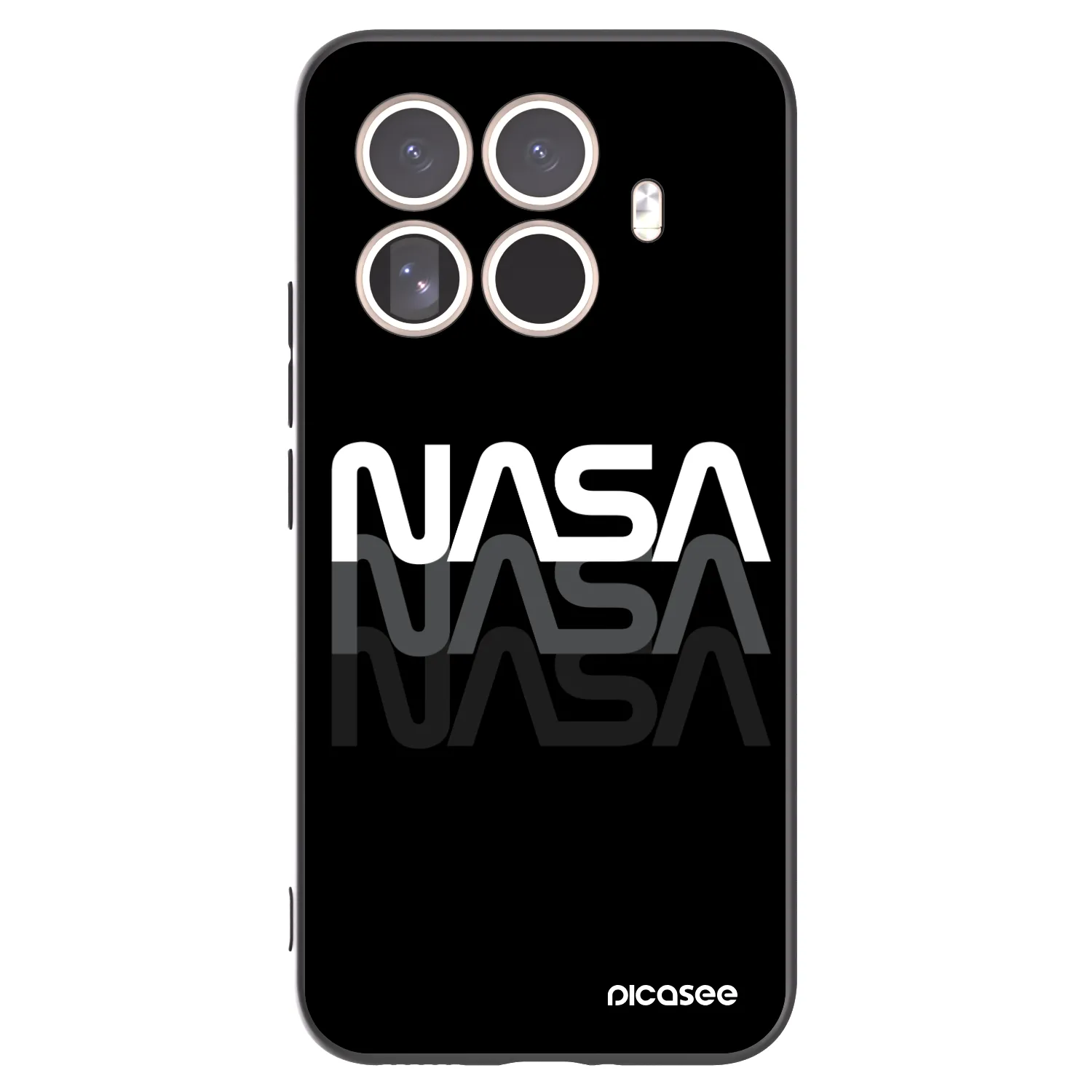 Picasee silikonowe czarne etui na Xiaomi 15T Pro - NASA Triple