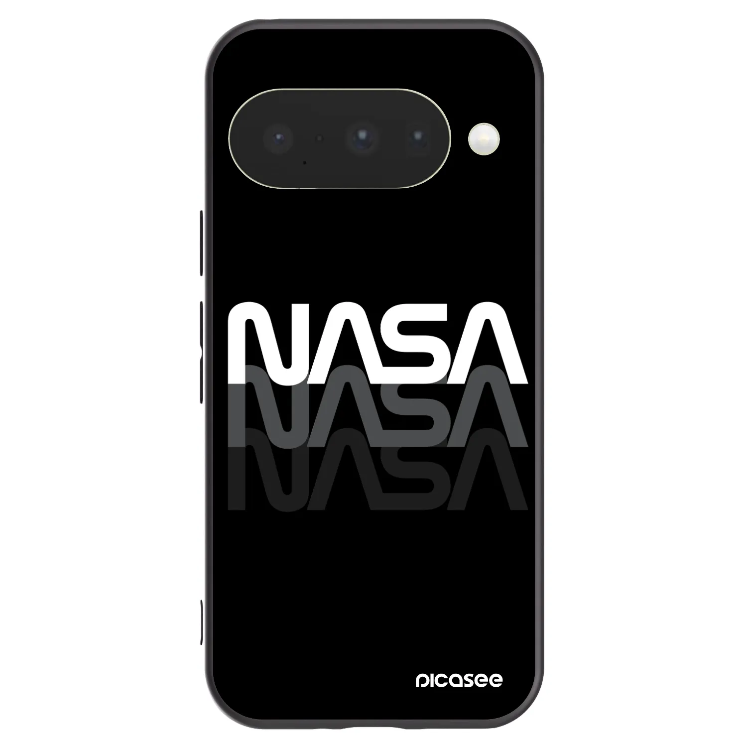 Picasee silikonowe czarne etui na Google Pixel 10 - NASA Triple