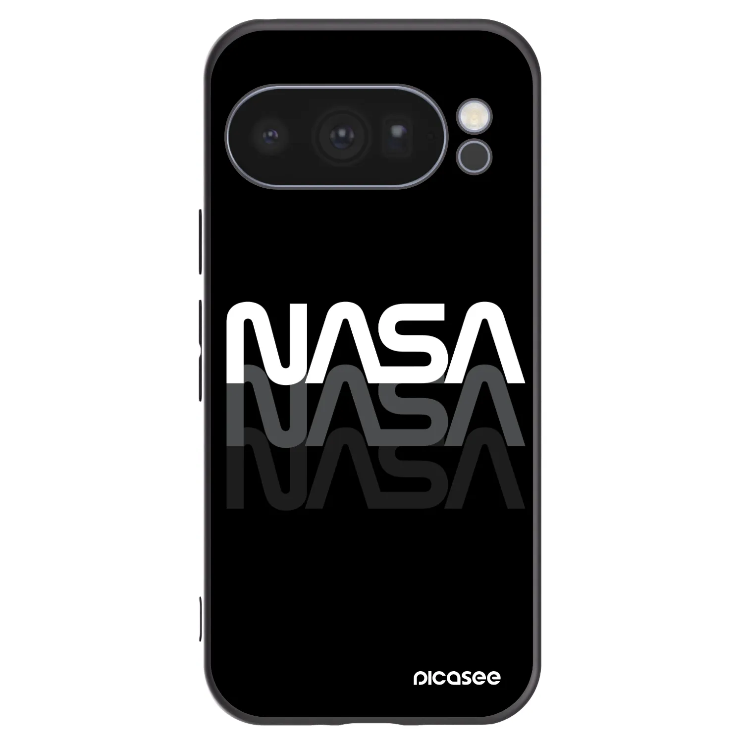 Picasee silikonowe czarne etui na Google Pixel 10 Pro - NASA Triple