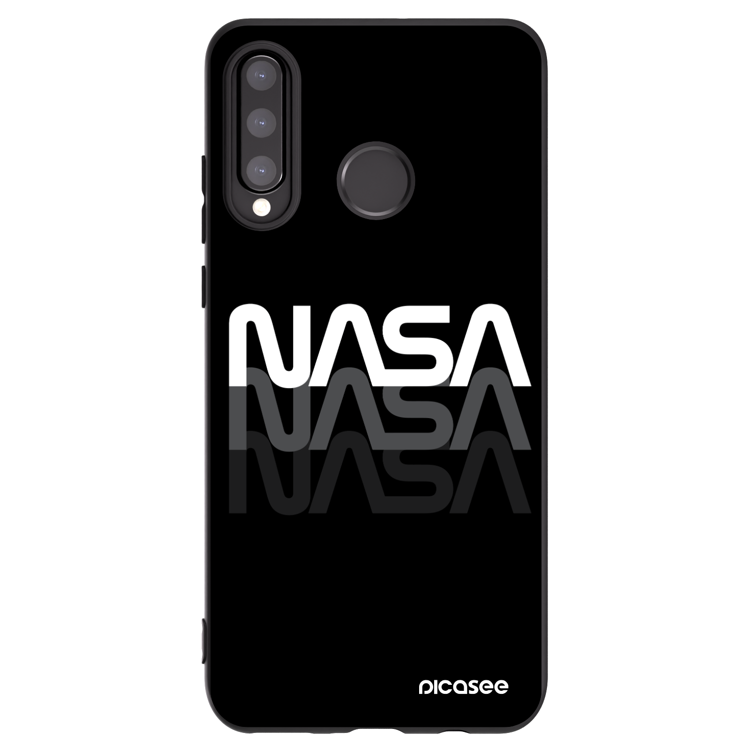 Picasee silikonowe czarne etui na Huawei P30 Lite - NASA Triple