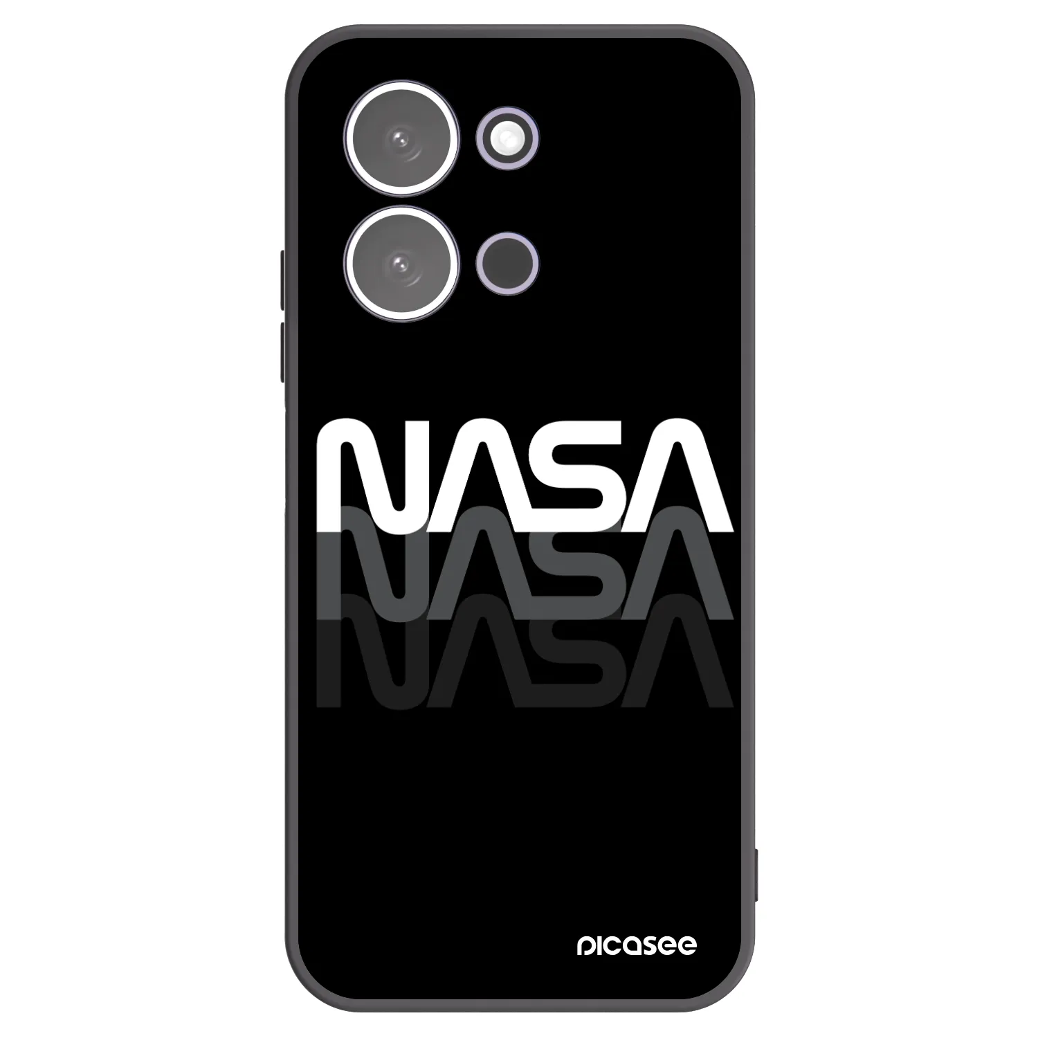 Picasee silikonowe czarne etui na Xiaomi Redmi 15C 5G - NASA Triple