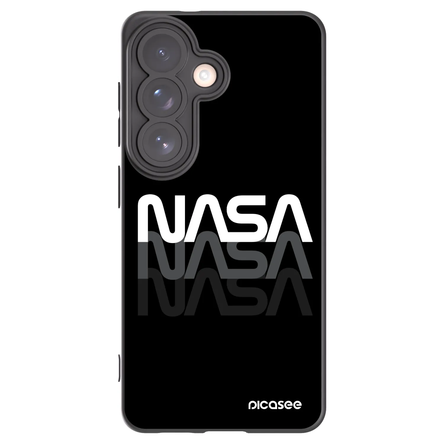 Picasee silikonowe czarne etui na Samsung Galaxy S26 - NASA Triple