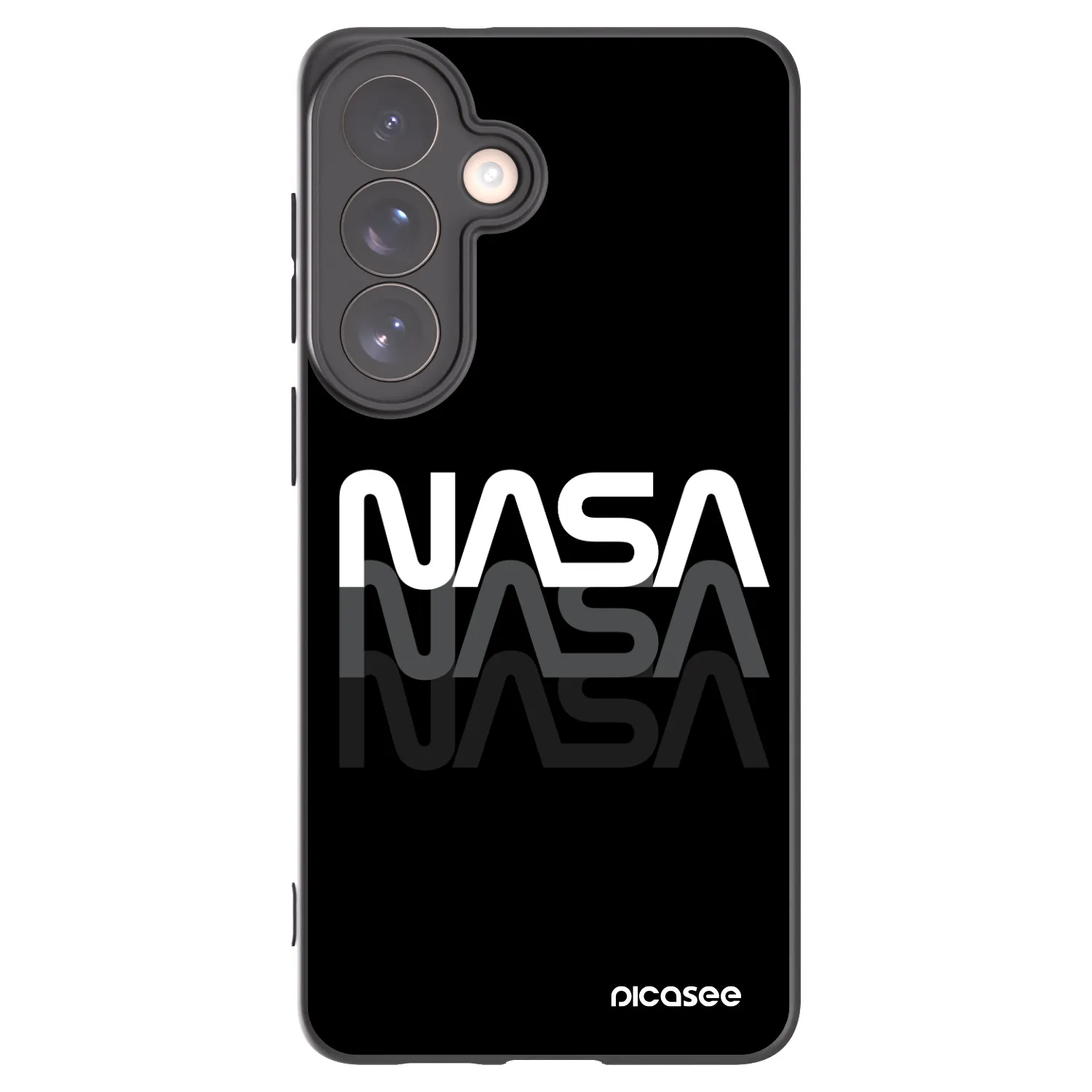 Picasee silikonowe czarne etui na Samsung Galaxy S26+ - NASA Triple