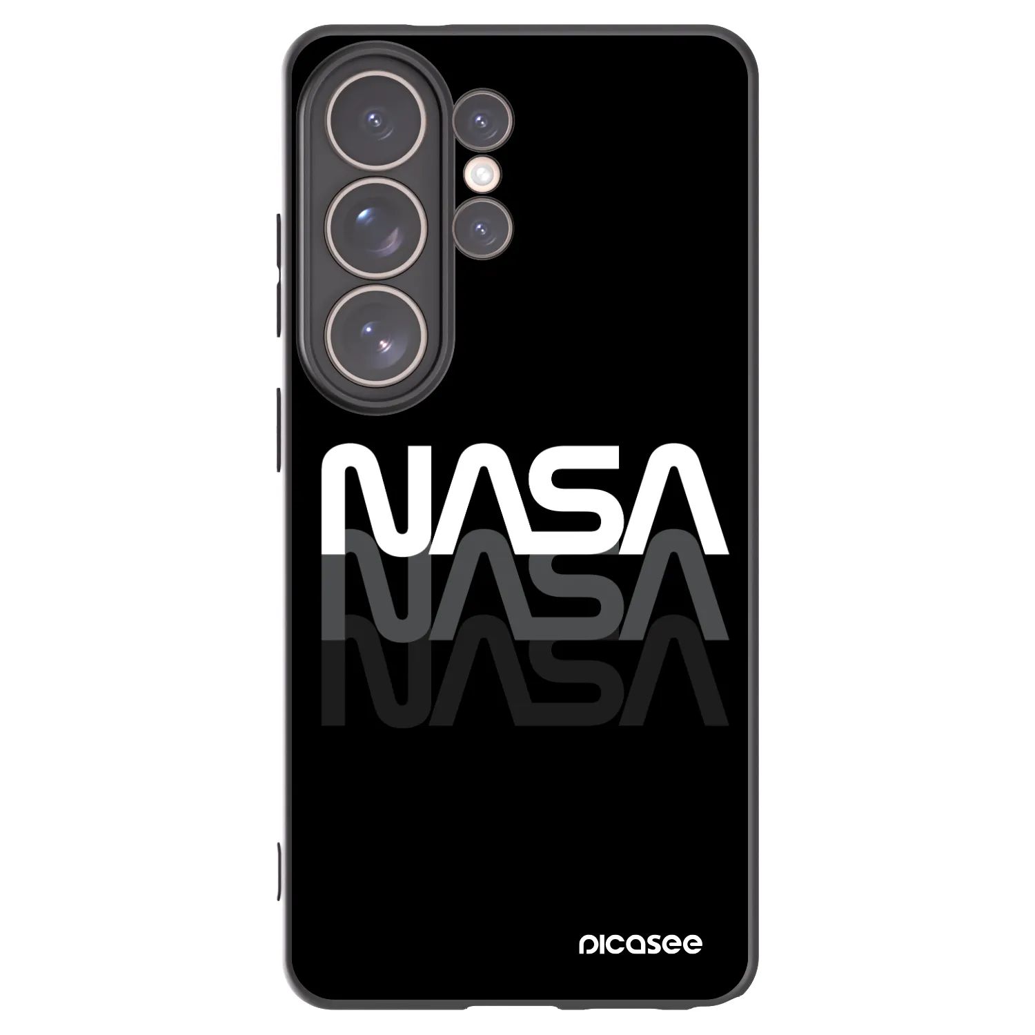 Picasee silikonowe czarne etui na Samsung Galaxy S26 Ultra - NASA Triple