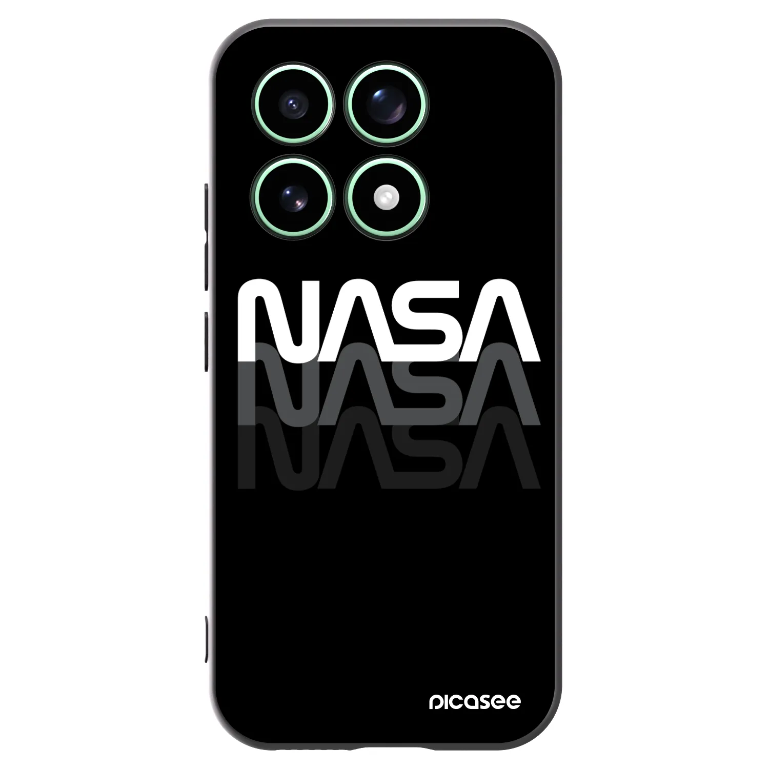 Picasee silikonowe czarne etui na Xiaomi 17 - NASA Triple