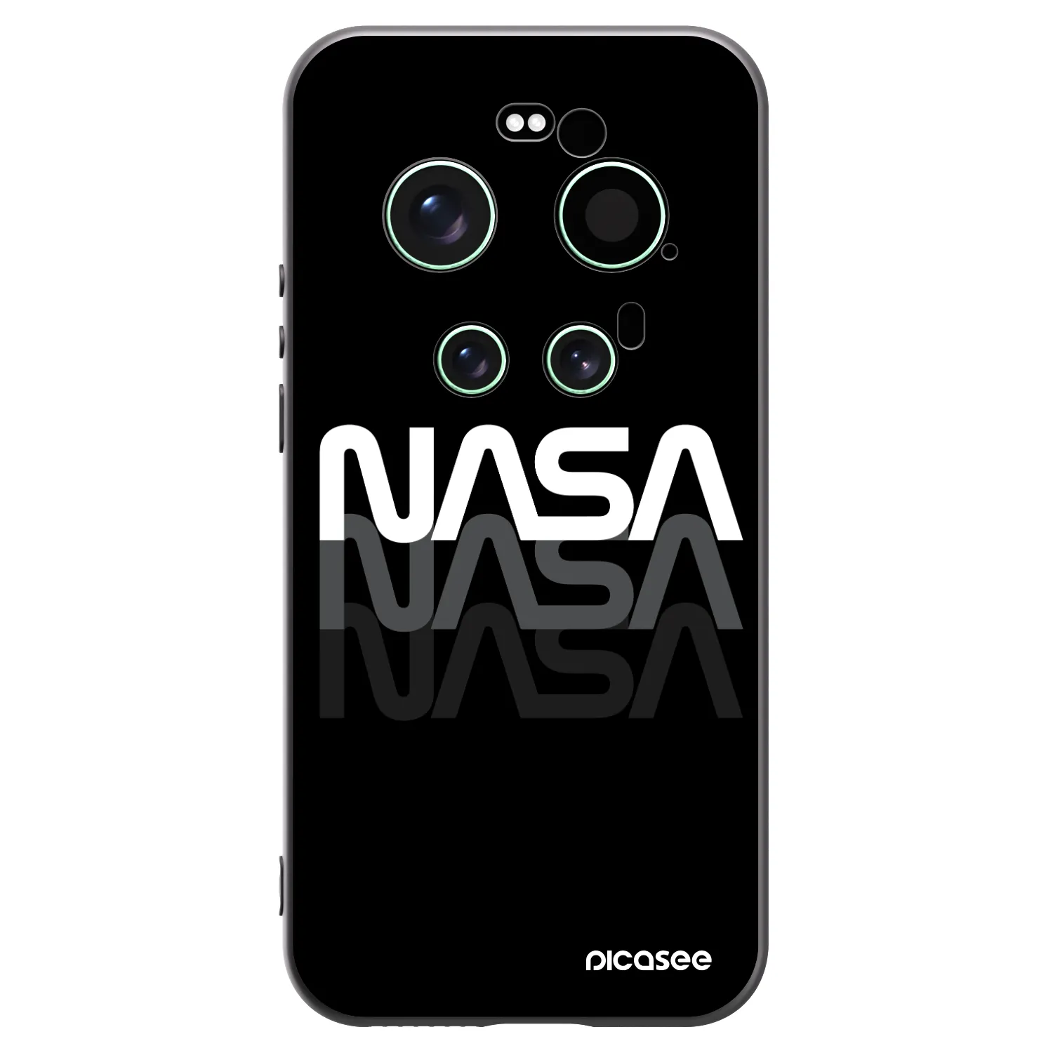 Picasee silikonowe czarne etui na Xiaomi 17 Ultra - NASA Triple