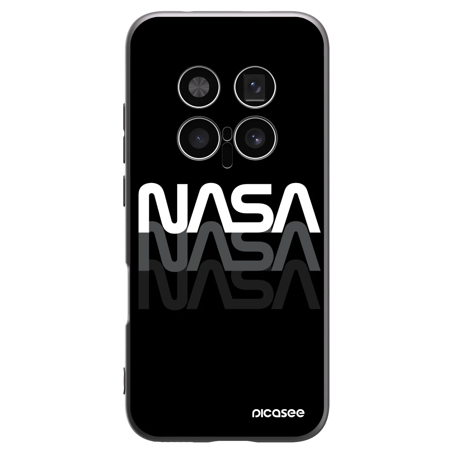 Picasee silikonowe czarne etui na Honor Magic8 Pro 5G - NASA Triple