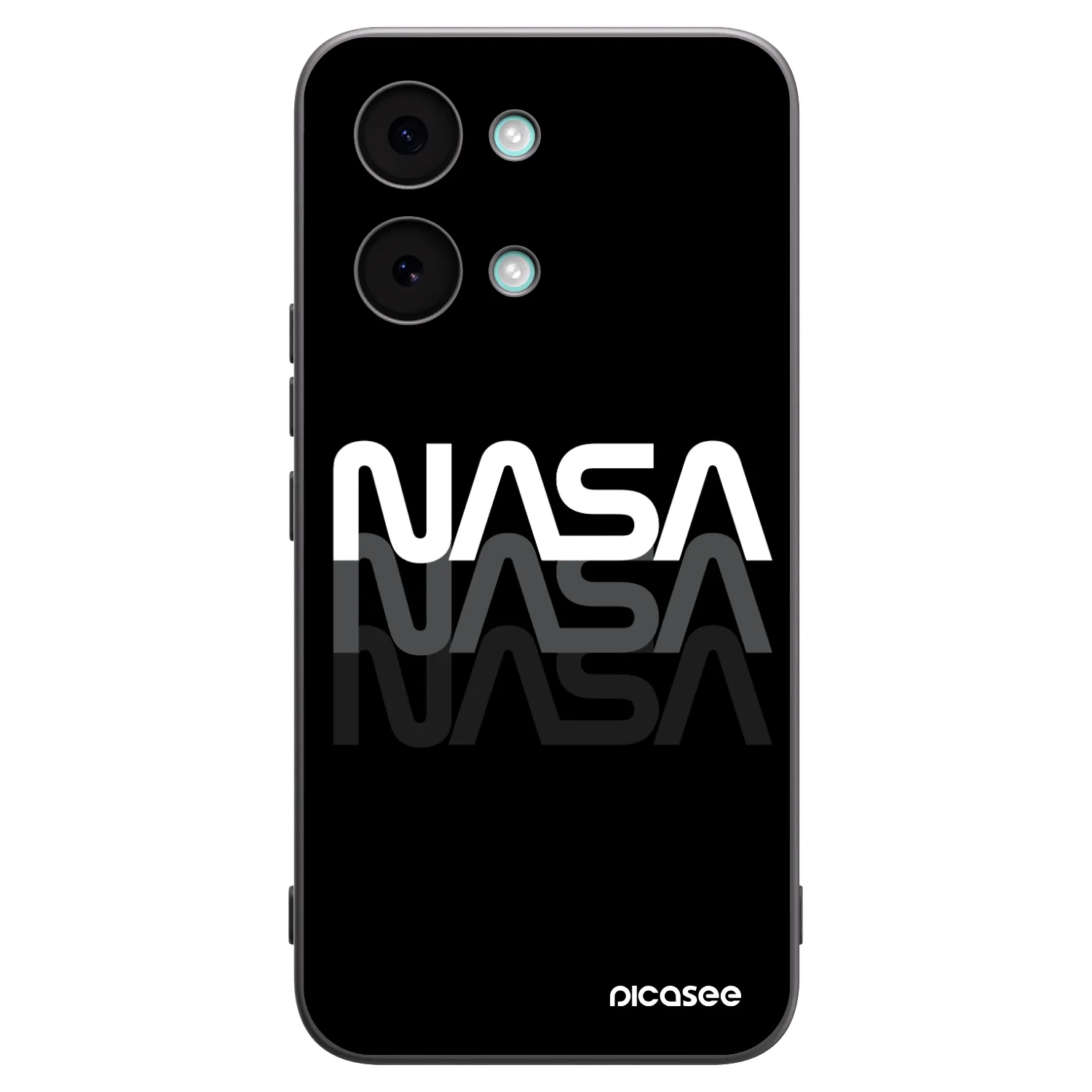 Picasee silikonowe czarne etui na Xiaomi Poco X8 Pro Max - NASA Triple