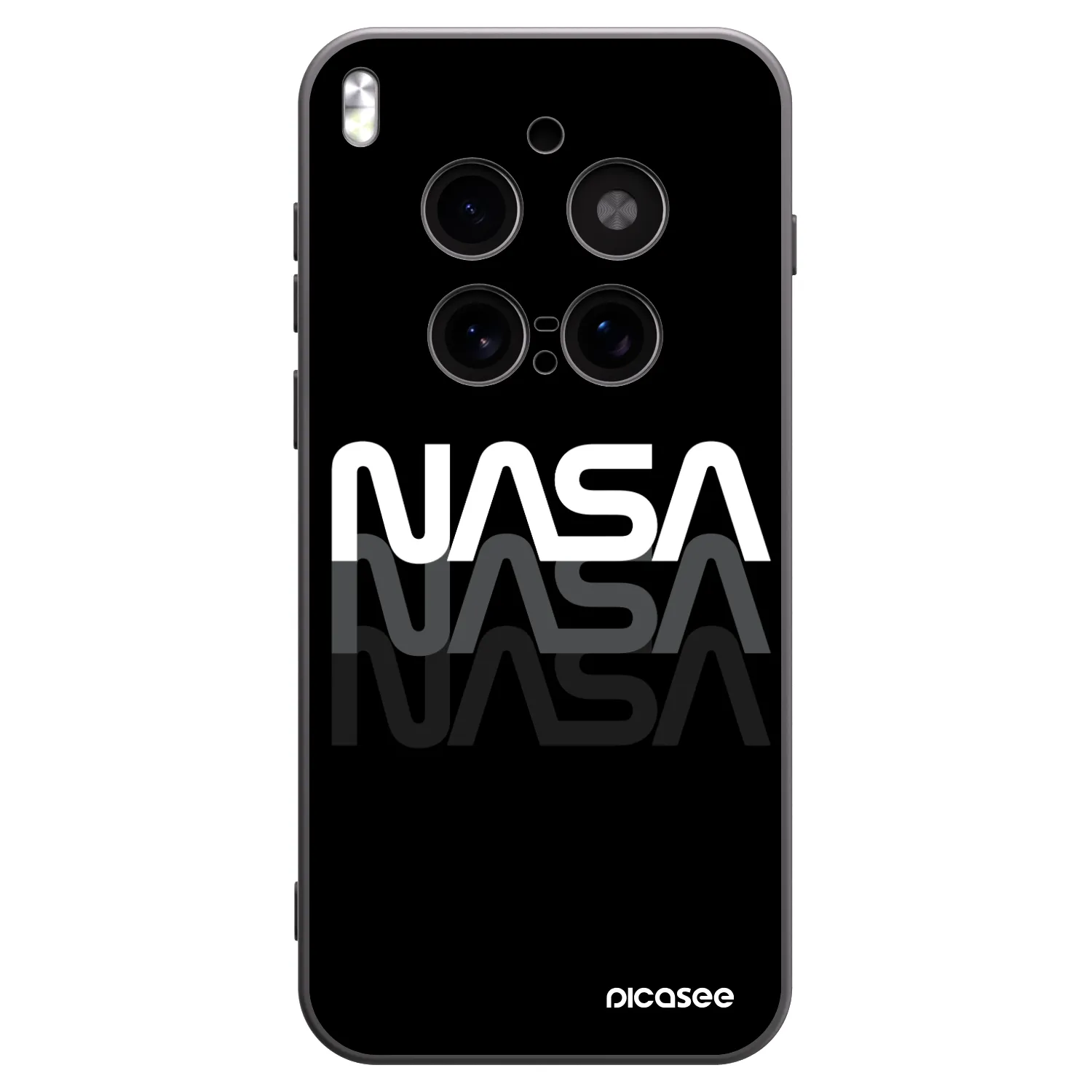Picasee silikonowe czarne etui na Vivo X300 Pro - NASA Triple