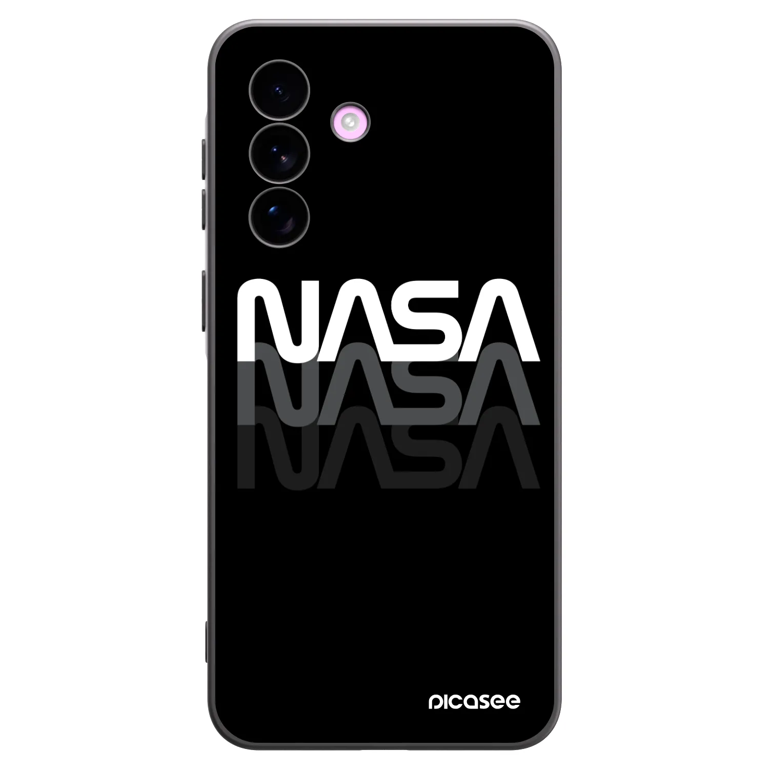 Picasee silikonowe czarne etui na Samsung Galaxy A57 5G - NASA Triple