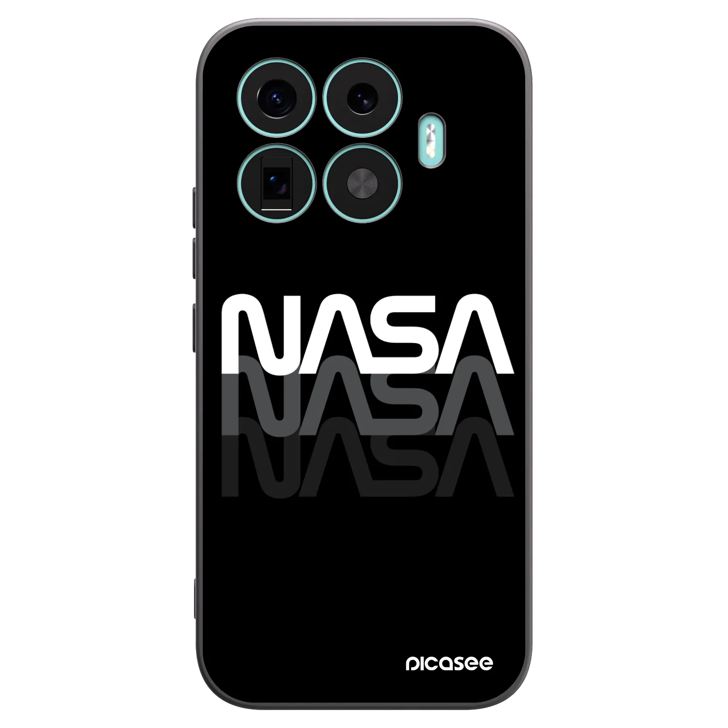 Picasee silikonowe czarne etui na Xiaomi 17T - NASA Triple