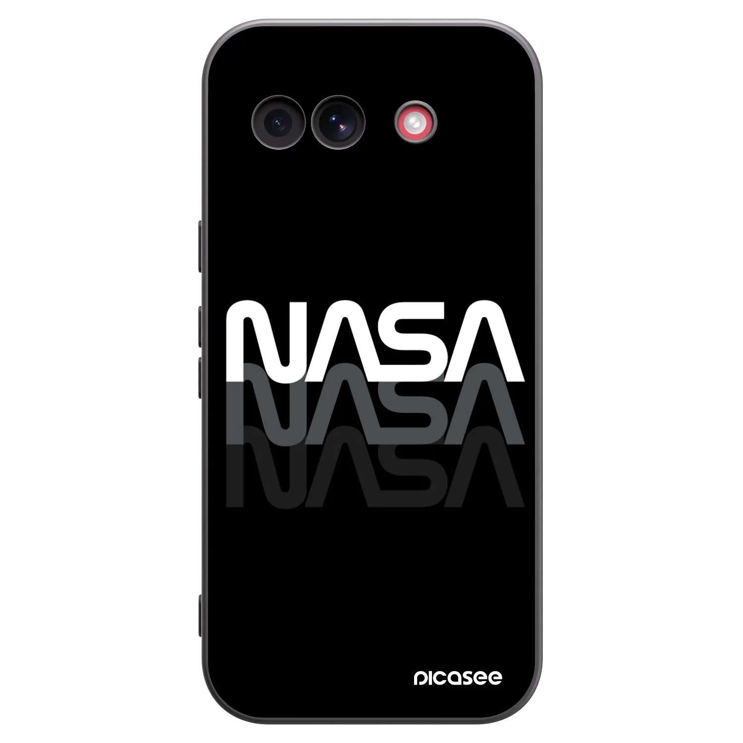 Picasee silikonowe czarne etui na Google Pixel 10a - NASA Triple