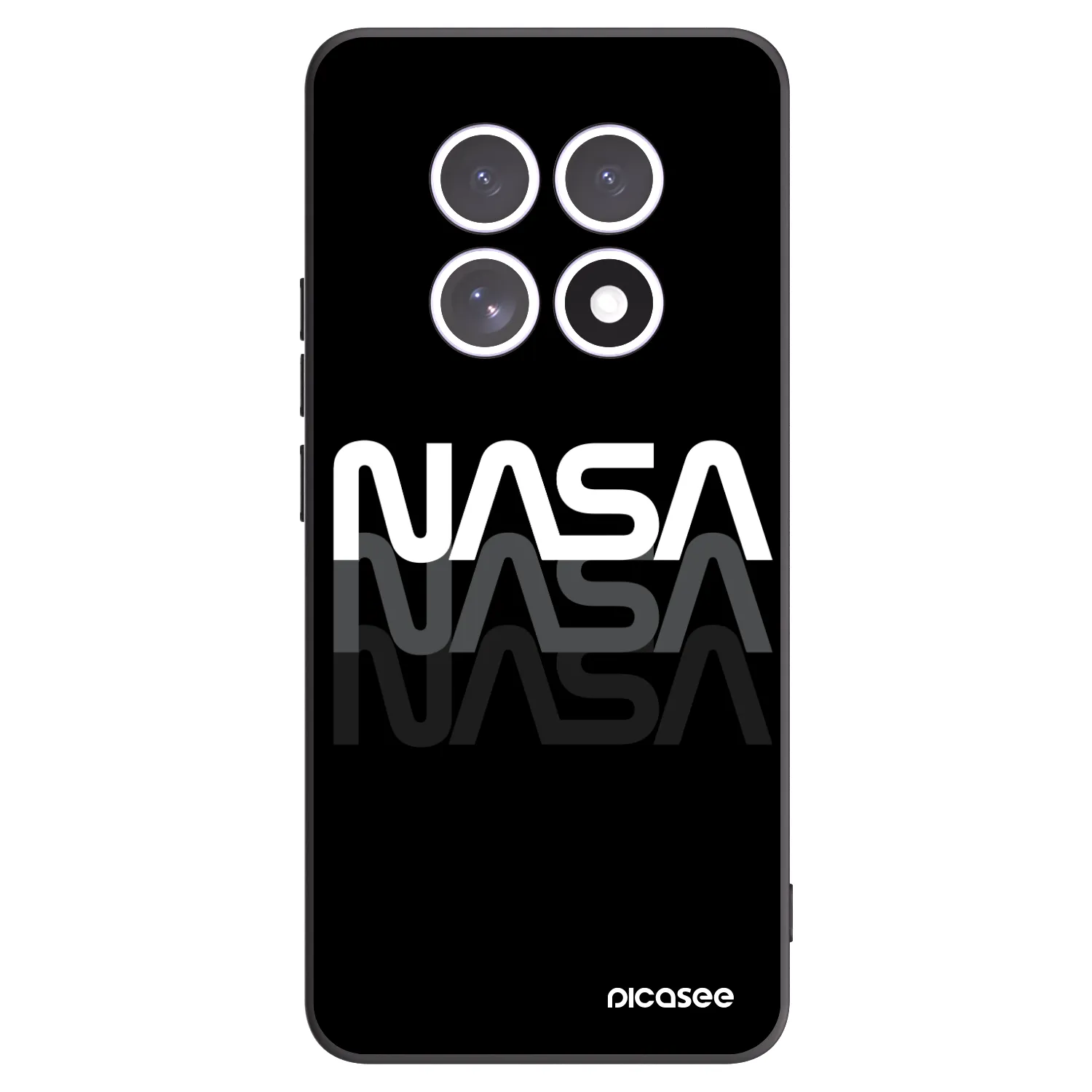 Picasee silikonowe czarne etui na Xiaomi Redmi Note 15 5G - NASA Triple