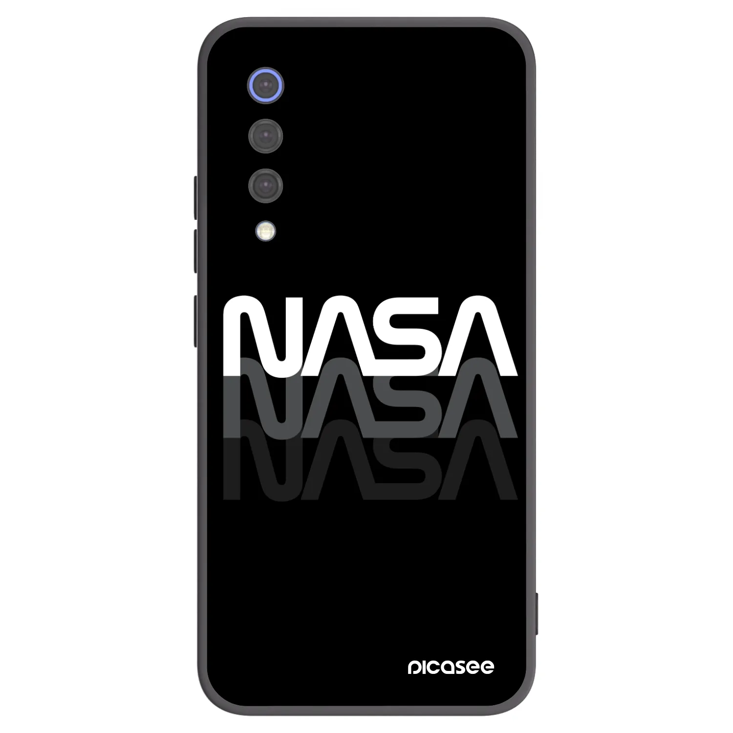 Picasee silikonowe czarne etui na Xiaomi Mi 9 SE - NASA Triple