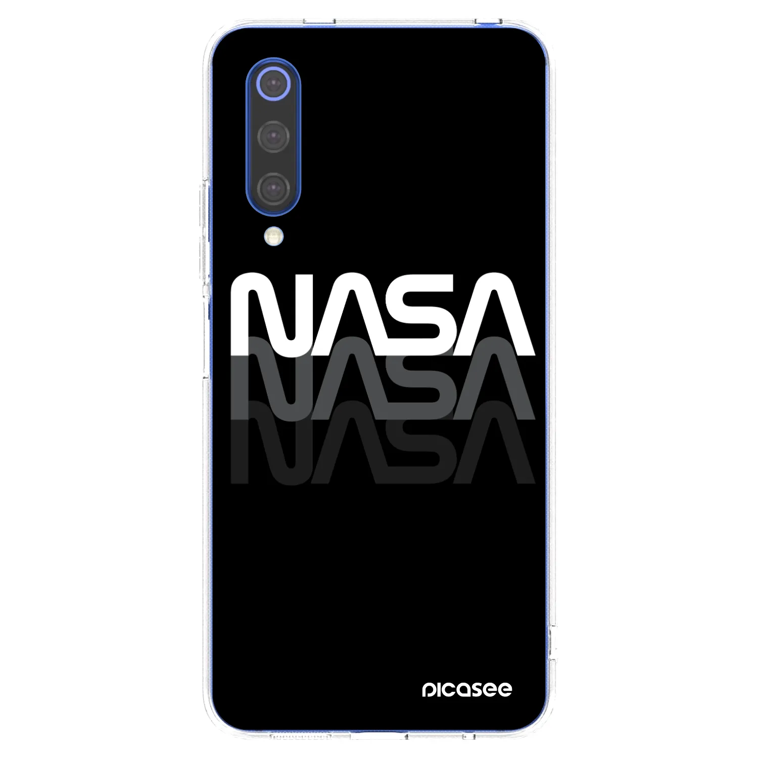 Picasee silikonowe przeźroczyste etui na Xiaomi Mi 9 SE - NASA Triple