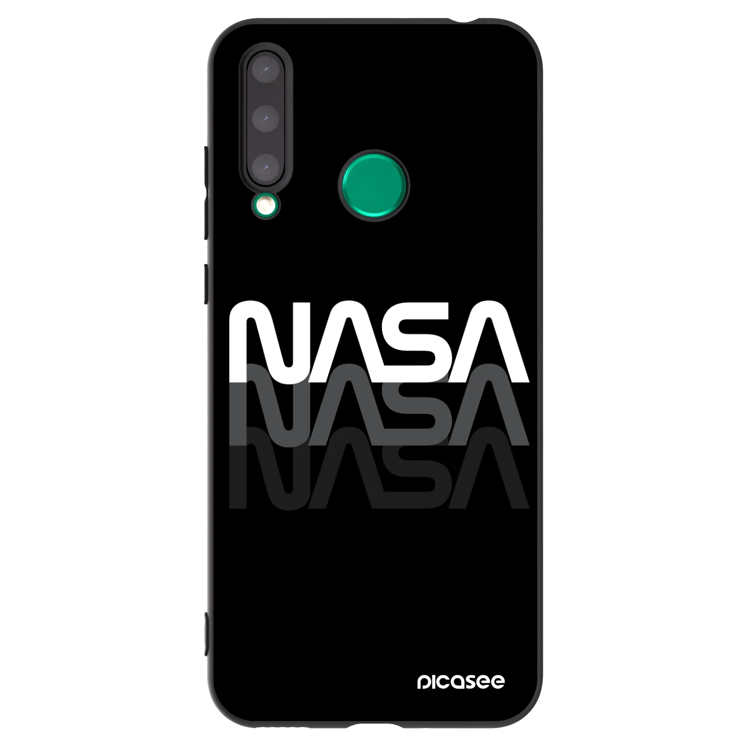 Picasee silikonowe czarne etui na Honor 20 Lite - NASA Triple
