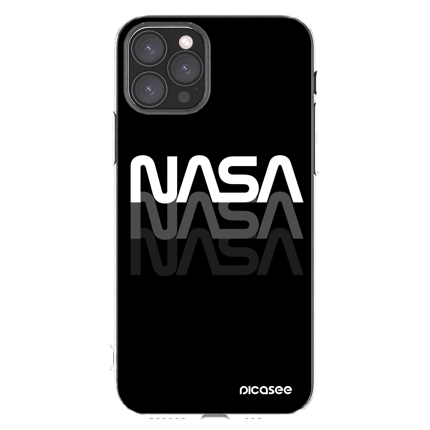 Picasee silikonowe przeźroczyste etui na Apple iPhone 11 Pro - NASA Triple