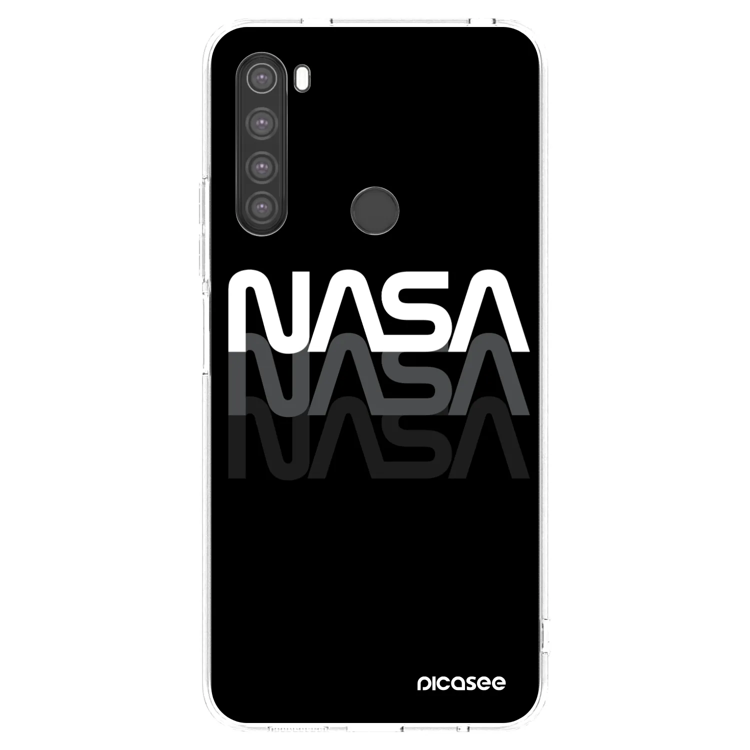 Picasee silikonowe przeźroczyste etui na Xiaomi Redmi Note 8 - NASA Triple