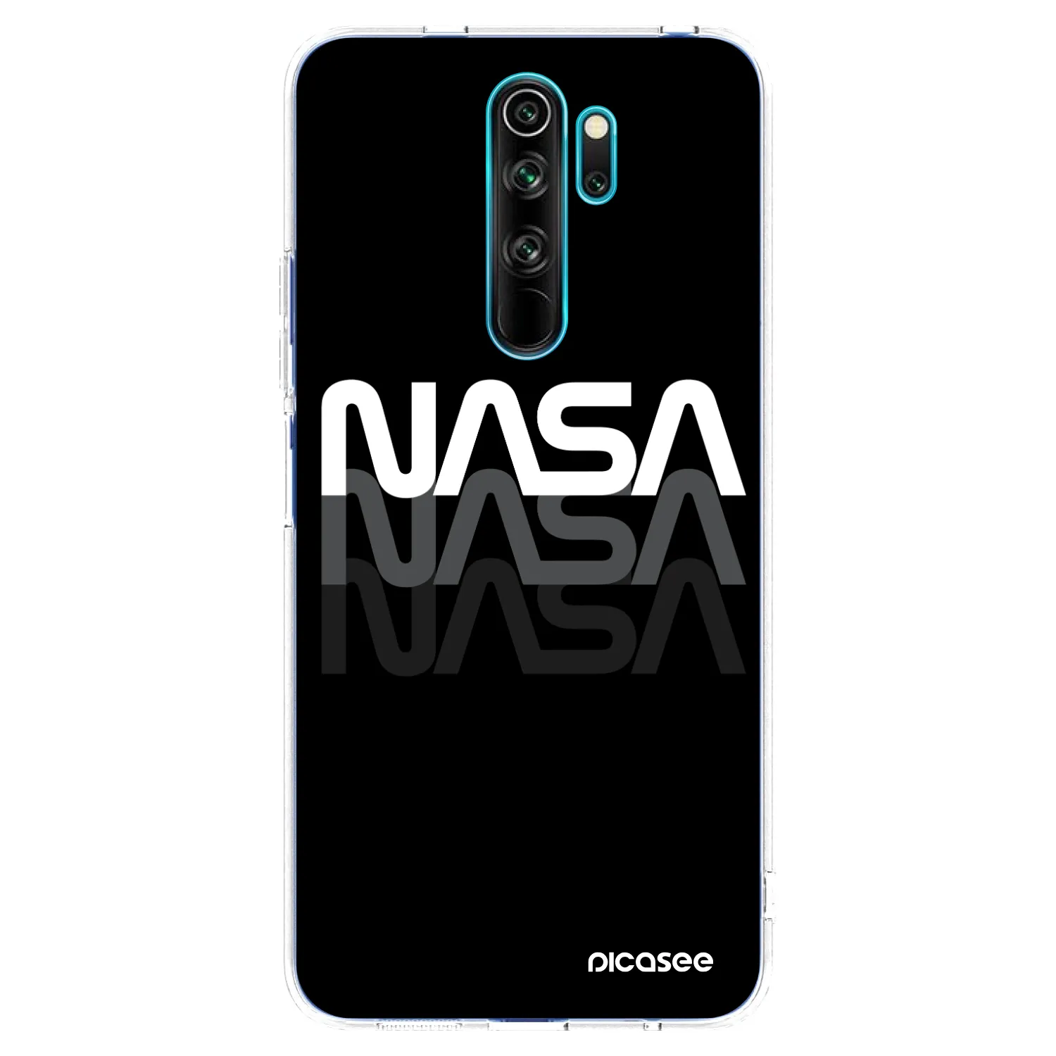 Picasee silikonowe przeźroczyste etui na Xiaomi Redmi Note 8 Pro - NASA Triple