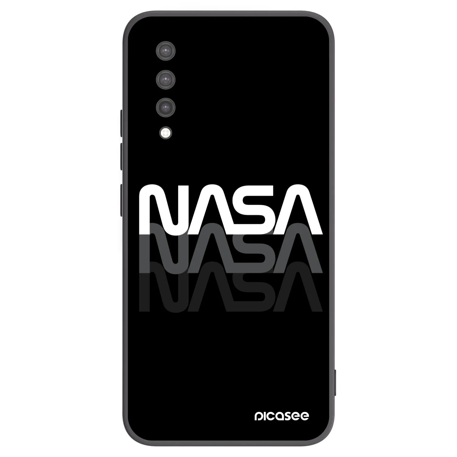 Picasee silikonowe czarne etui na Xiaomi Mi 9 Lite - NASA Triple