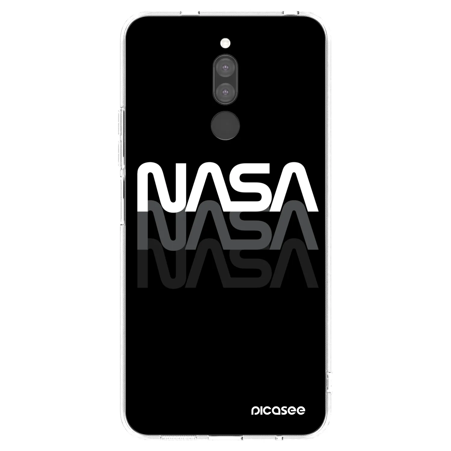Picasee silikonowe przeźroczyste etui na Xiaomi Redmi 8 - NASA Triple