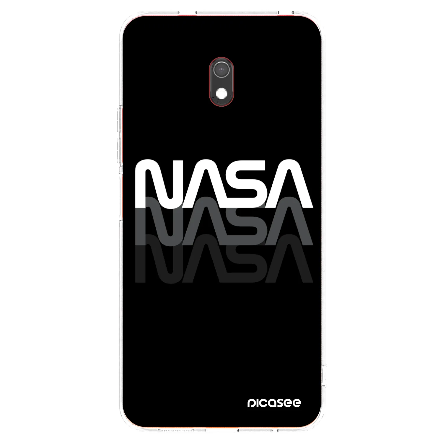 Picasee silikonowe przeźroczyste etui na Xiaomi Redmi 8A - NASA Triple