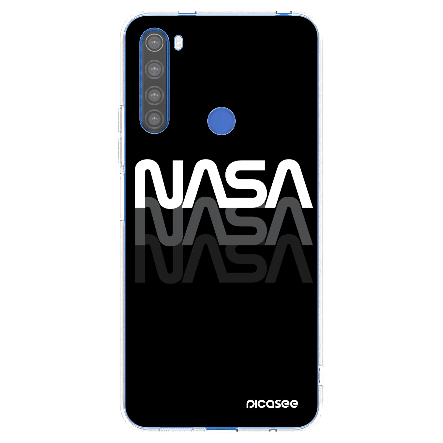 Picasee silikonowe przeźroczyste etui na Xiaomi Redmi Note 8T - NASA Triple