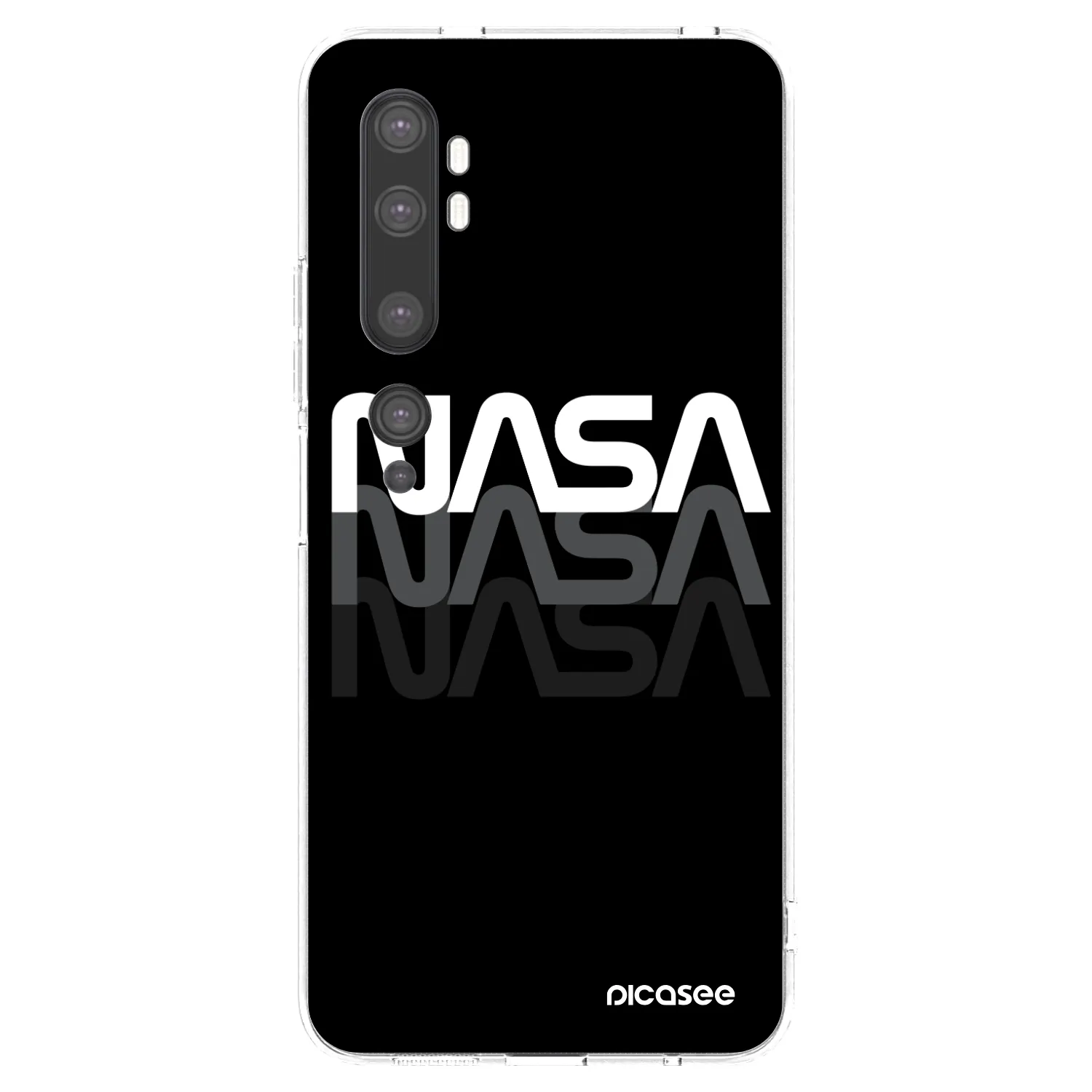 Picasee silikonowe przeźroczyste etui na Xiaomi Mi Note 10 (Pro) - NASA Triple