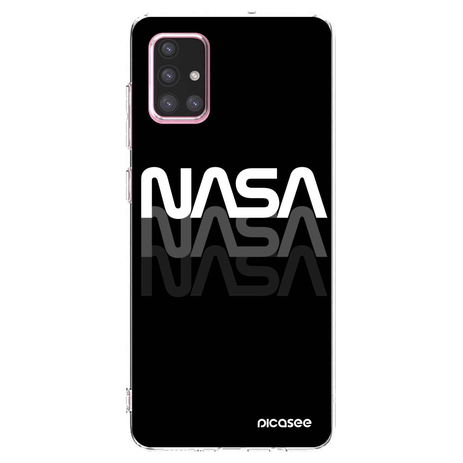 Picasee silikonowe przeźroczyste etui na Samsung Galaxy A71 A715F - NASA Triple