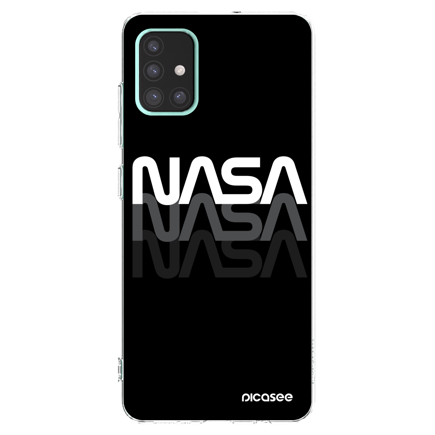 Picasee silikonowe przeźroczyste etui na Samsung Galaxy A51 A515F - NASA Triple