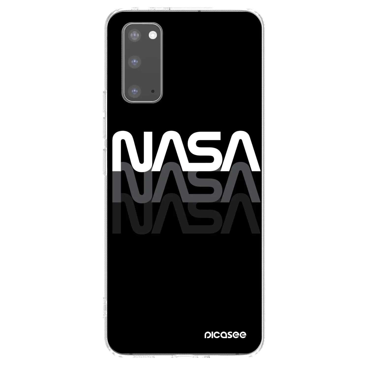 Picasee silikonowe przeźroczyste etui na Samsung Galaxy S20 G980F - NASA Triple