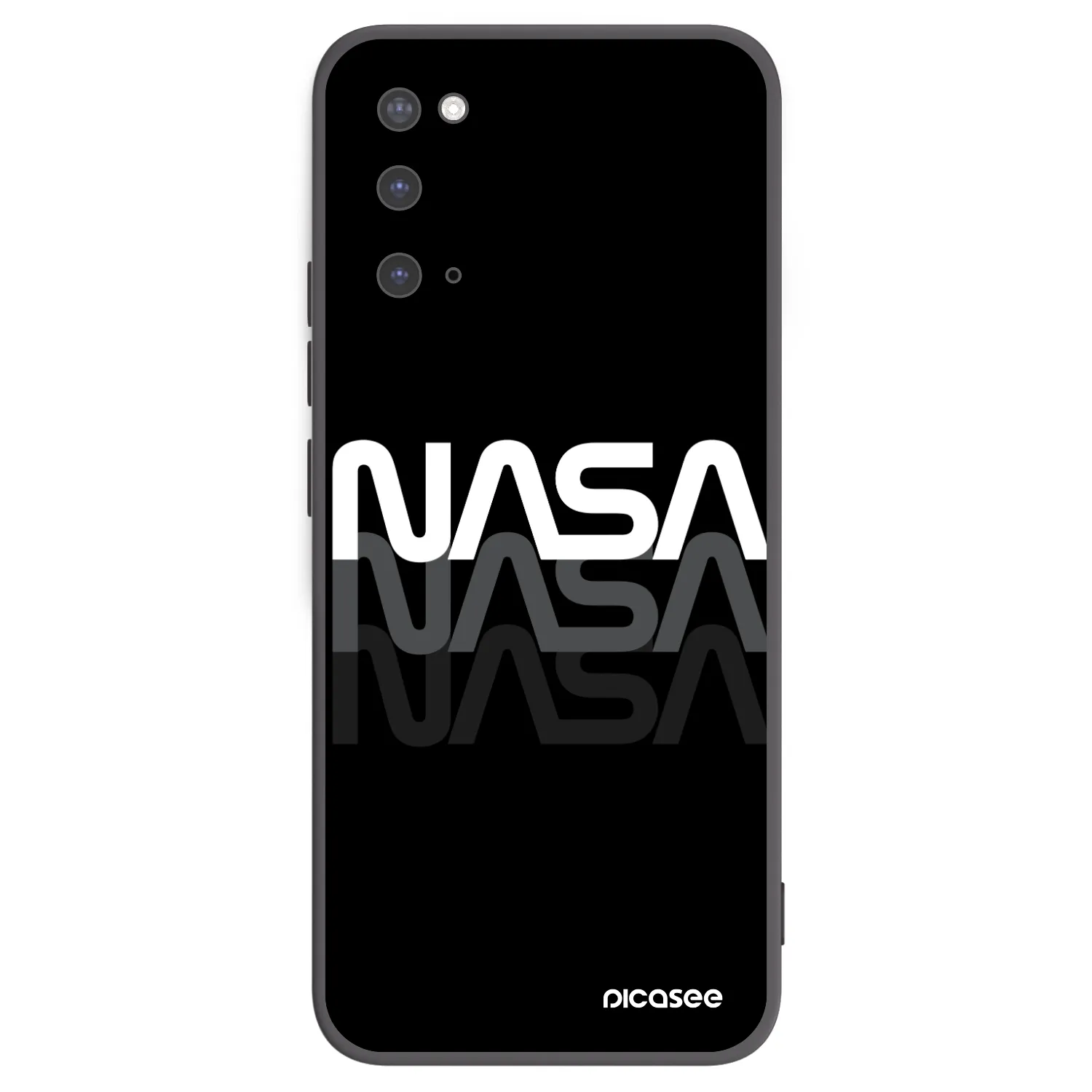 Picasee silikonowe czarne etui na Samsung Galaxy S20 G980F - NASA Triple