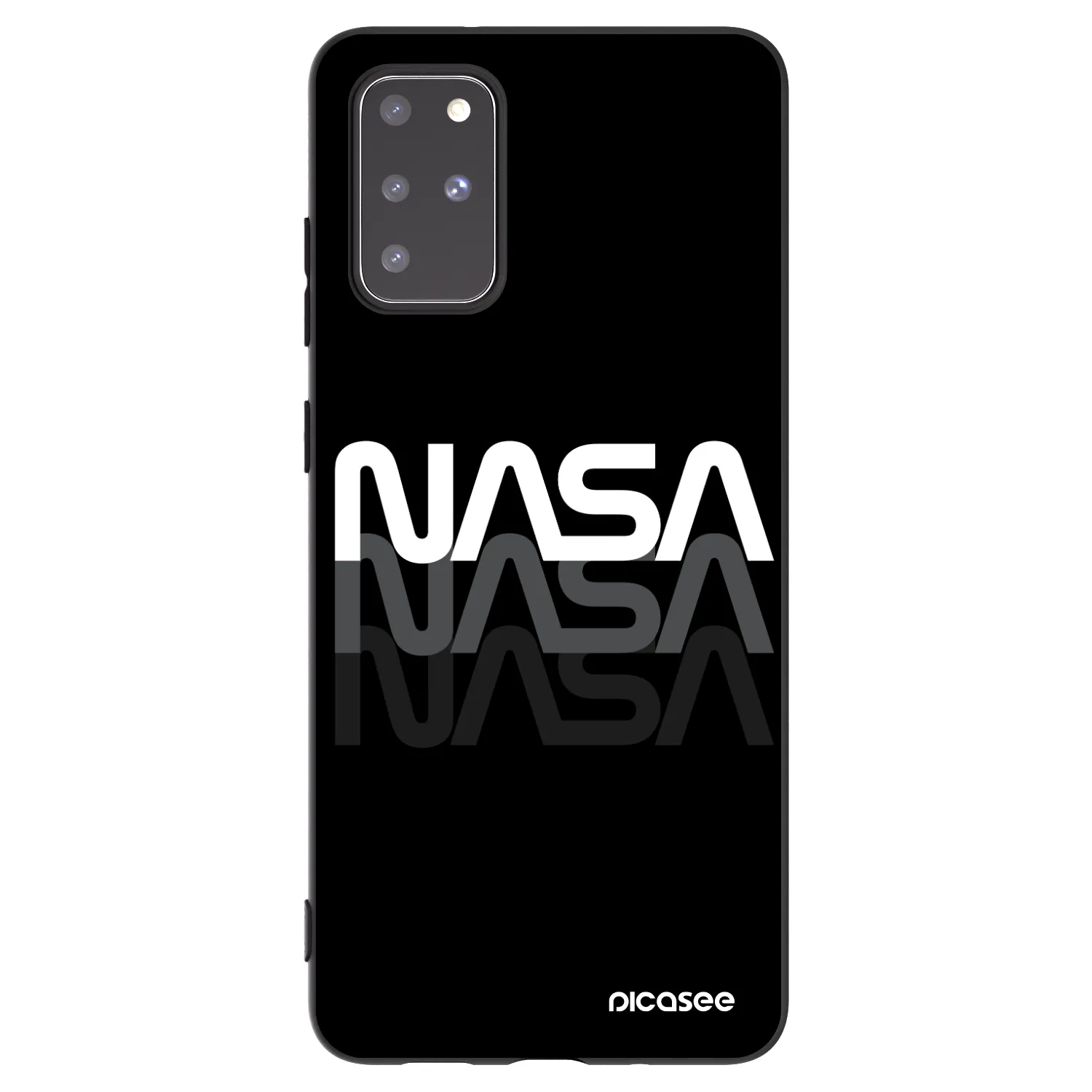 Picasee silikonowe czarne etui na Samsung Galaxy S20+ G985F - NASA Triple