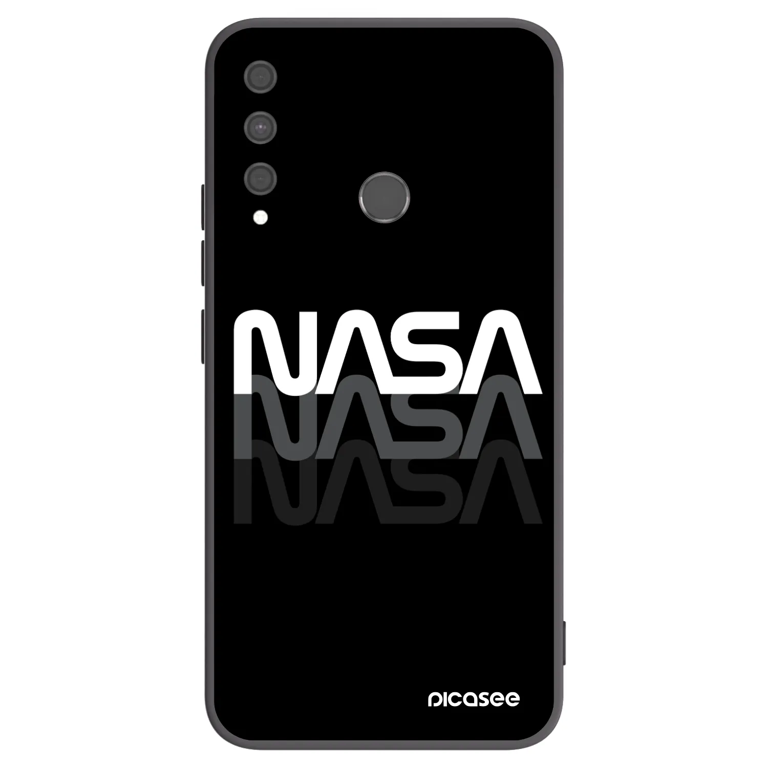Picasee silikonowe czarne etui na Huawei P40 Lite E - NASA Triple