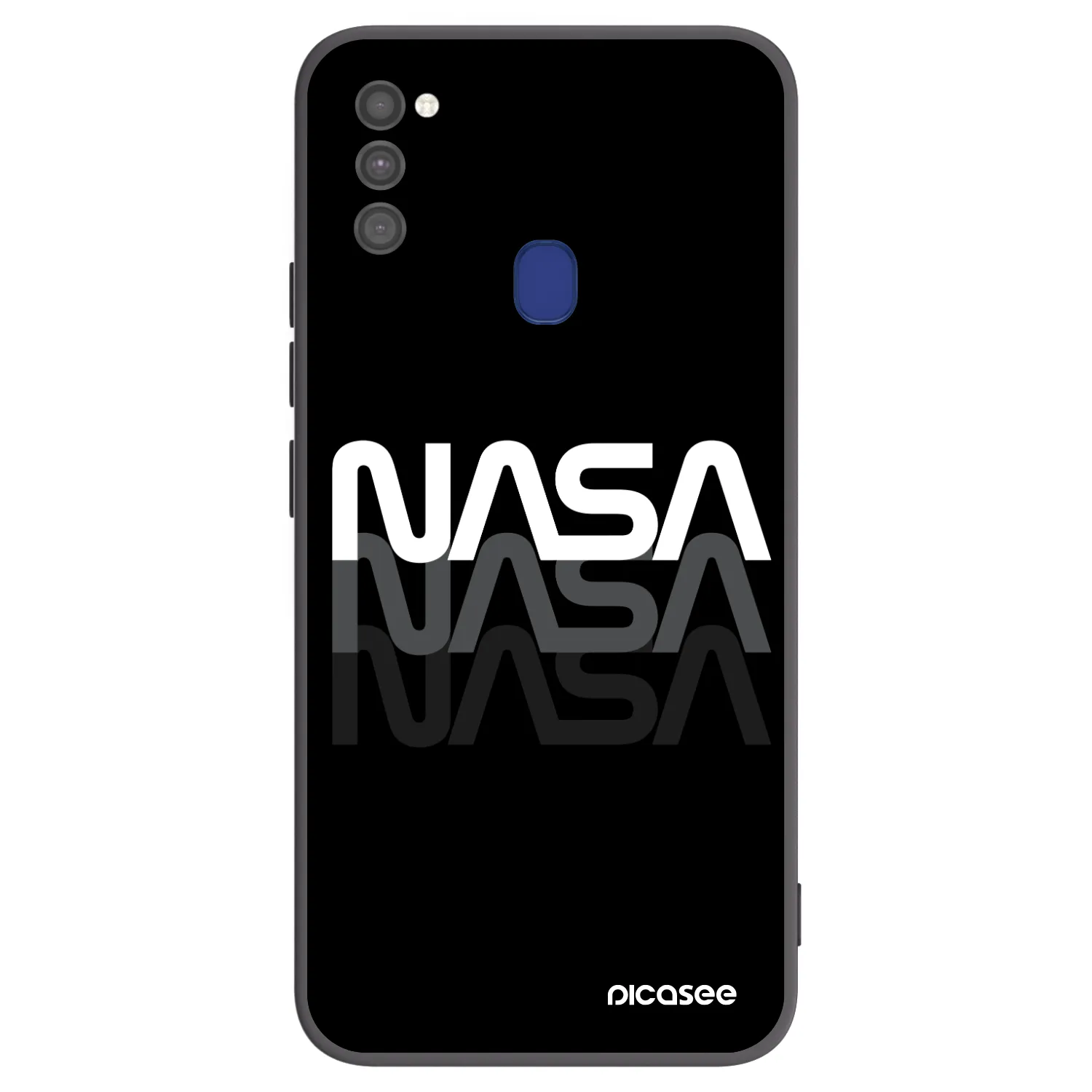 Picasee silikonowe czarne etui na Samsung Galaxy M21 M215F - NASA Triple