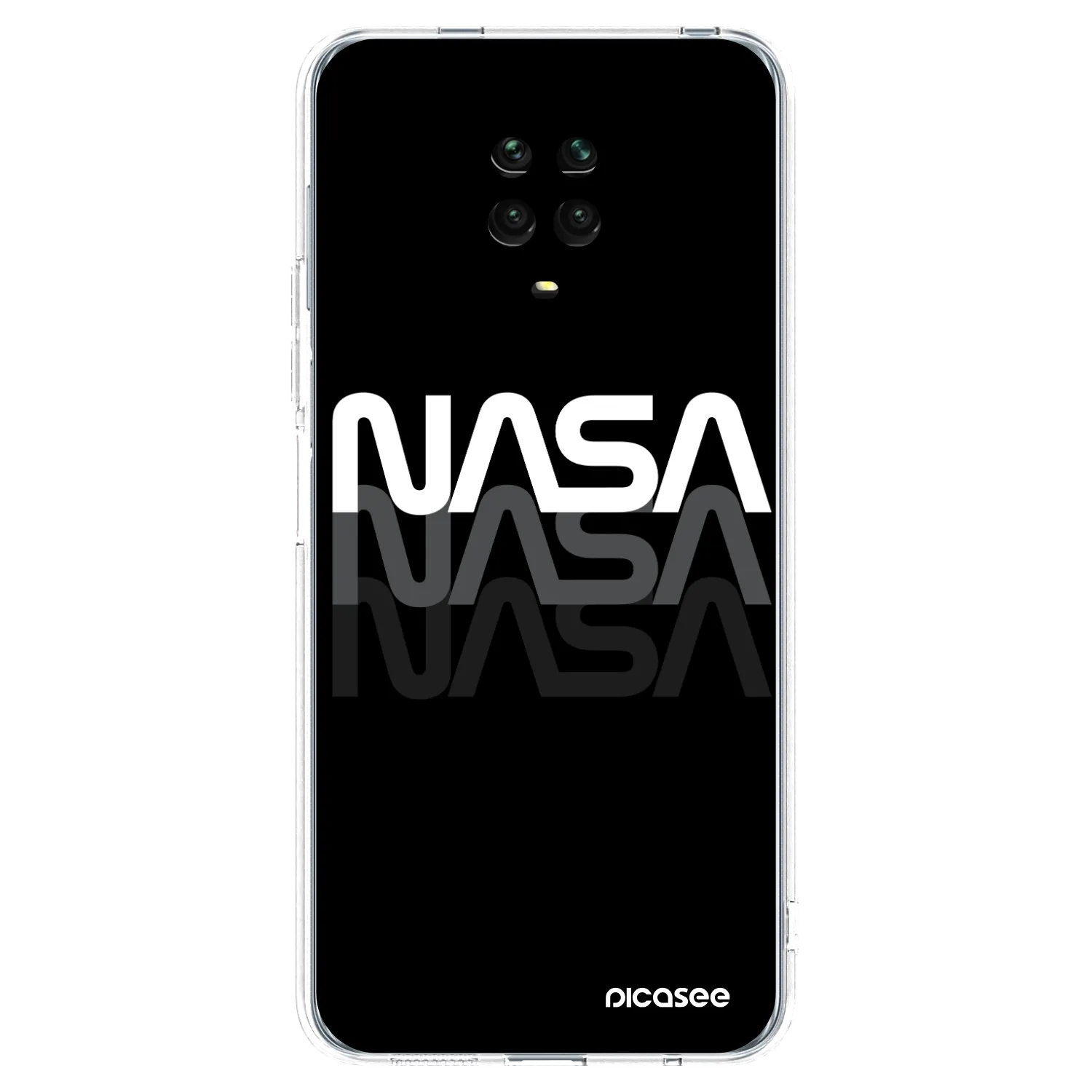 Picasee silikonowe przeźroczyste etui na Xiaomi Redmi Note 9S - NASA Triple