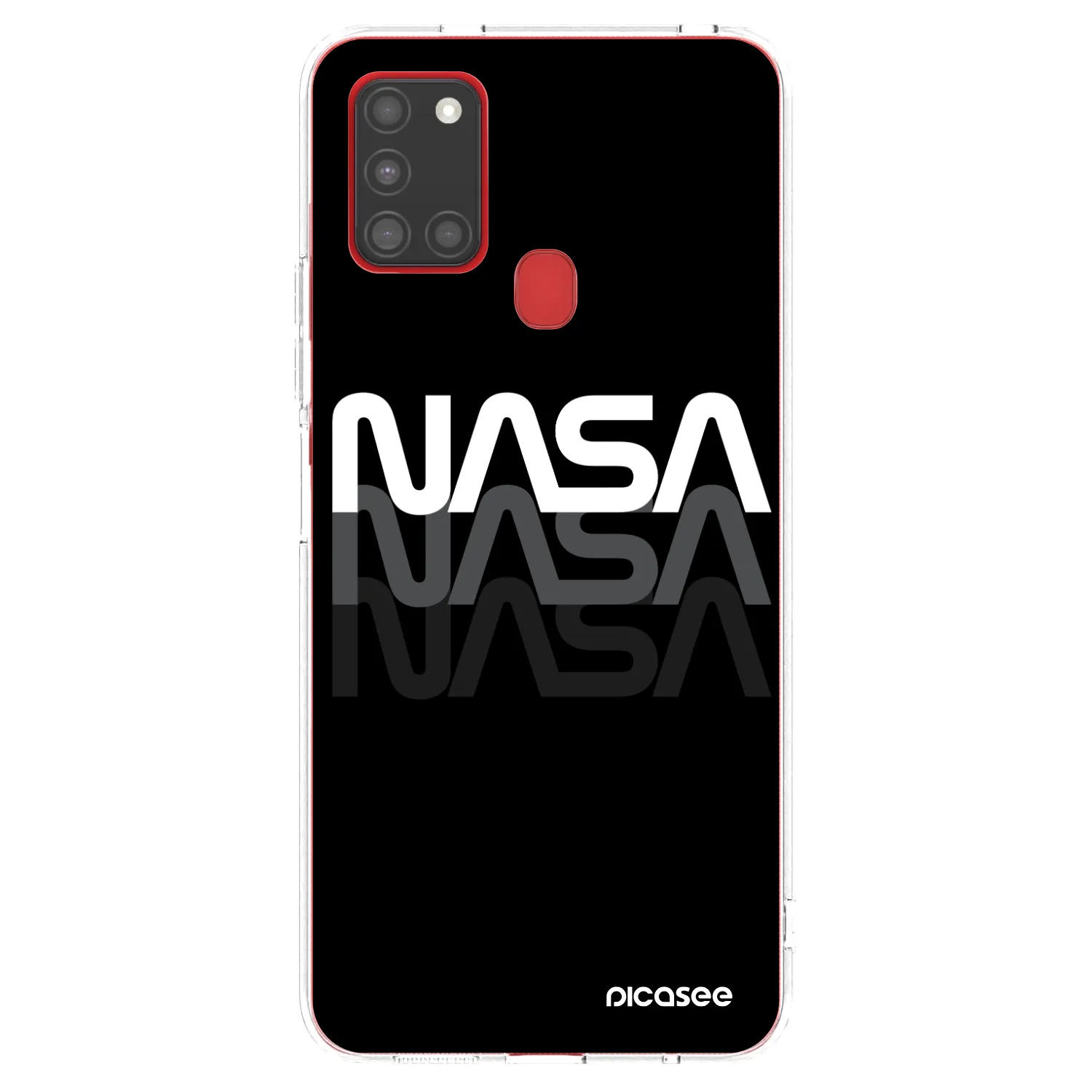 Picasee silikonowe przeźroczyste etui na Samsung Galaxy A21s - NASA Triple