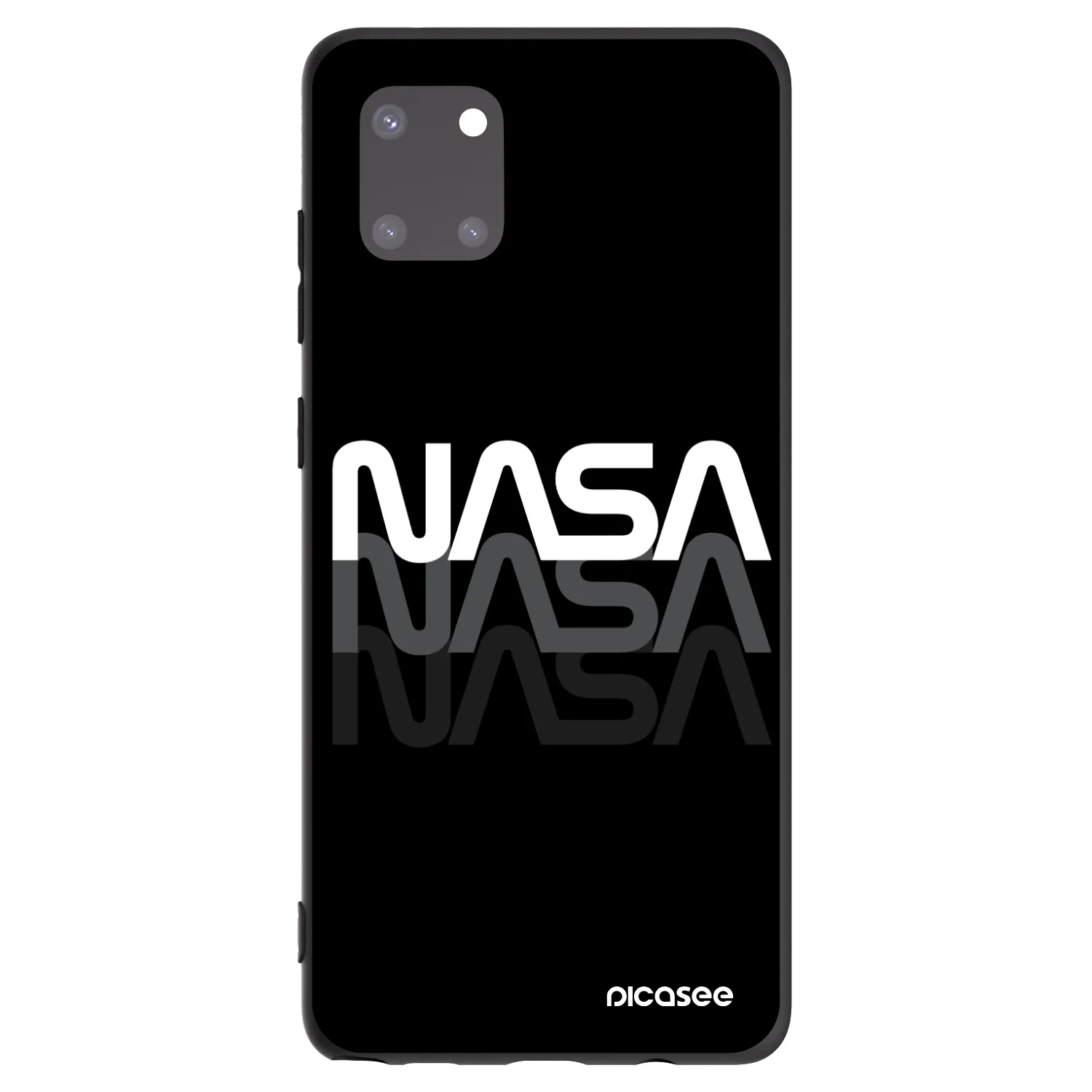 Picasee silikonowe czarne etui na Samsung Galaxy Note 10 Lite N770F - NASA Triple
