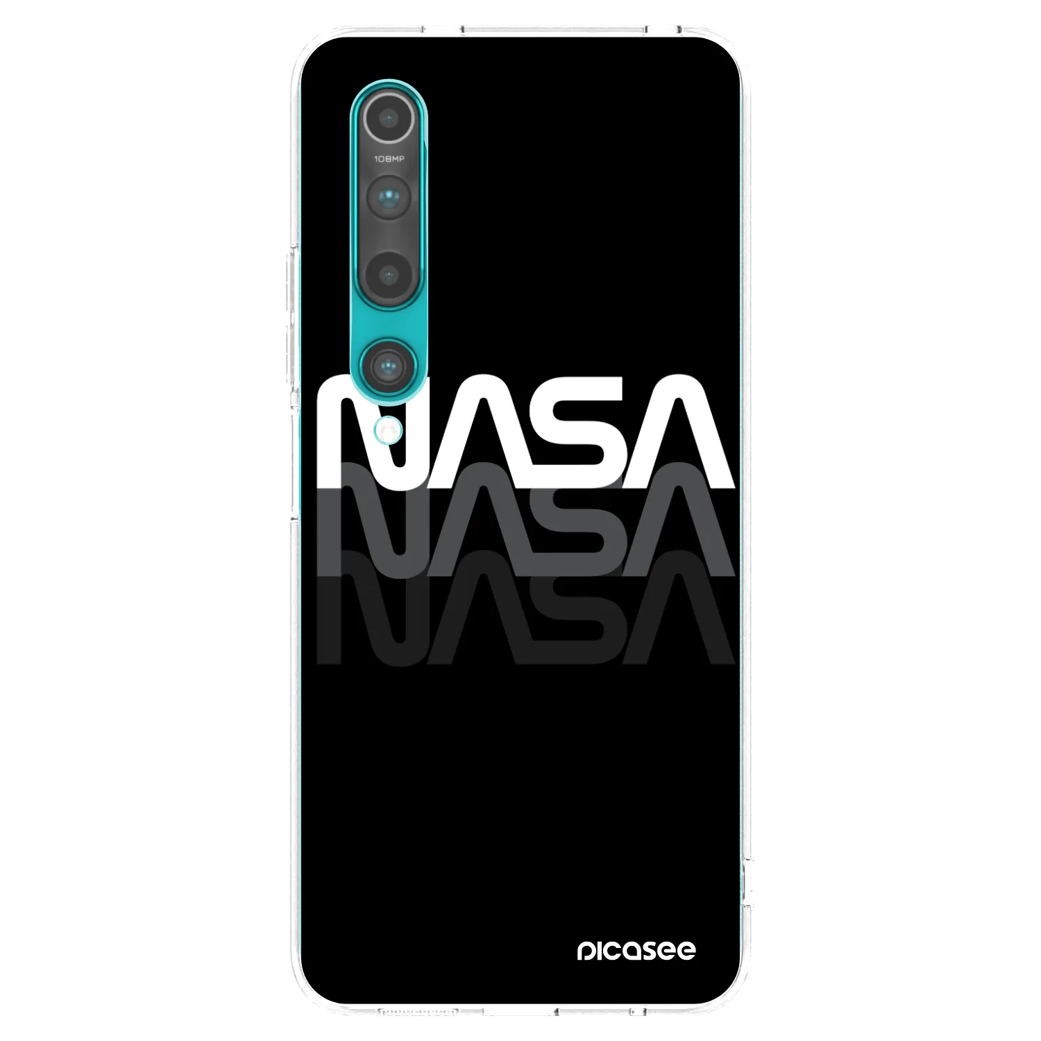 Picasee silikonowe przeźroczyste etui na Xiaomi Mi 10 - NASA Triple
