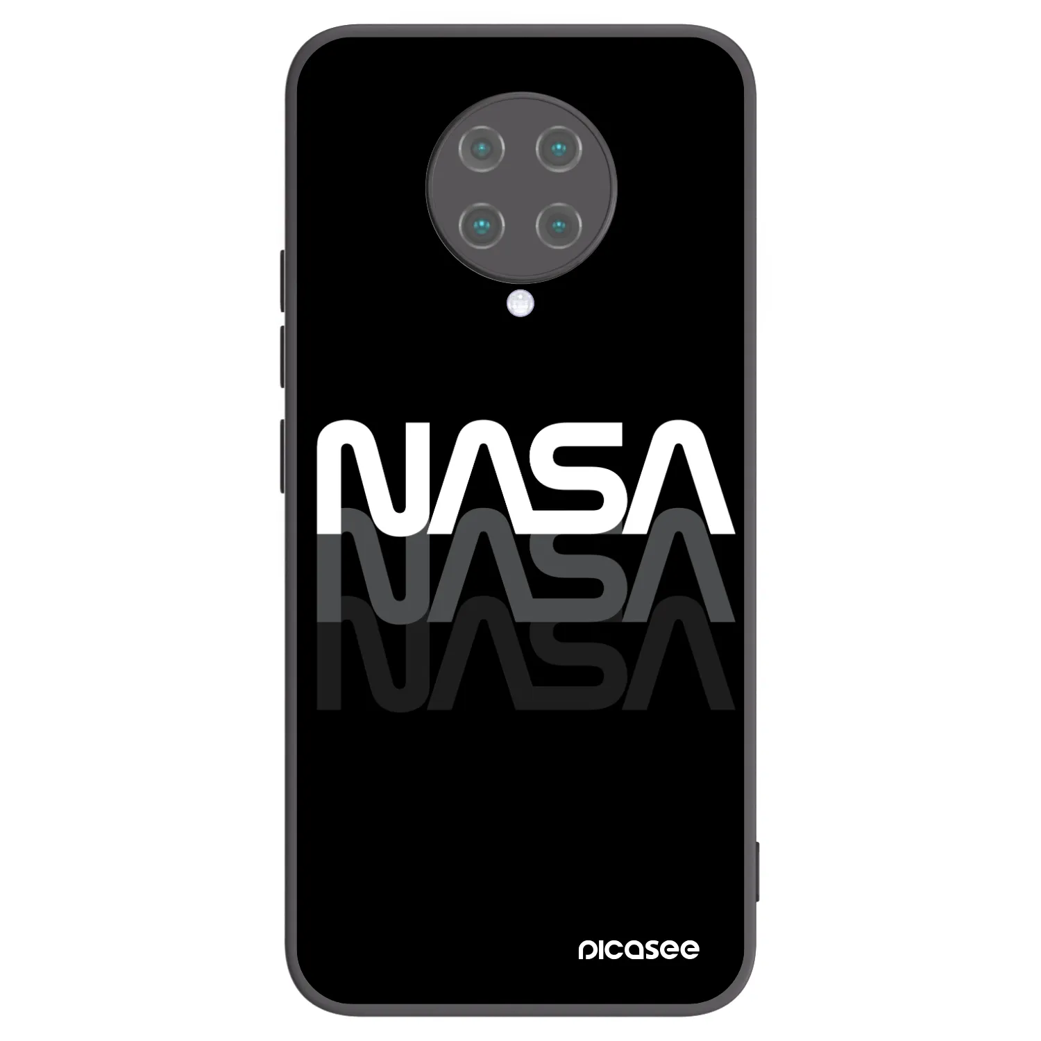Picasee silikonowe czarne etui na Xiaomi Poco F2 Pro - NASA Triple