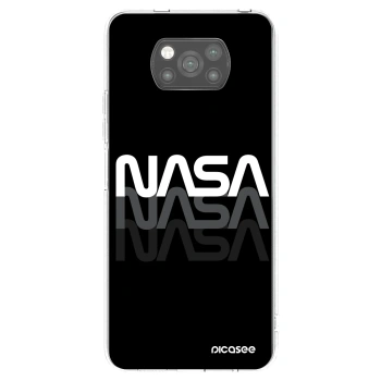 Picasee silikonowe czarne etui na Xiaomi Poco X3 - NASA Triple