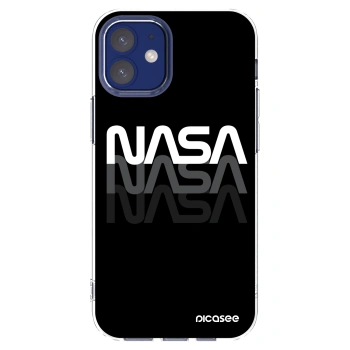 Picasee silikonowe przeźroczyste etui na Apple iPhone 12 mini - NASA Triple