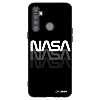 Picasee silikonowe czarne etui na Realme 5 - NASA Triple