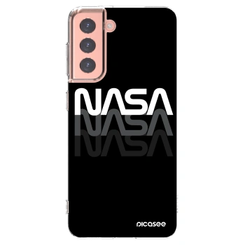 Picasee silikonowe przeźroczyste etui na Samsung Galaxy S21 5G G991B - NASA Triple