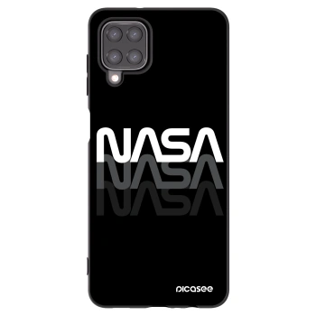 Picasee silikonowe czarne etui na Samsung Galaxy A12 A125F - NASA Triple