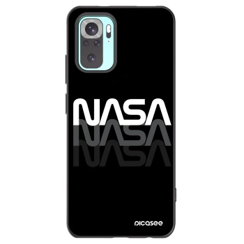 Picasee silikonowe czarne etui na Xiaomi Redmi Note 10 Pro - NASA Triple